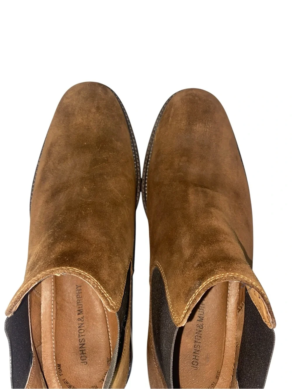 Johnston and Murphy Brown Suede Chelsea Boots Size 9.5 Chukka